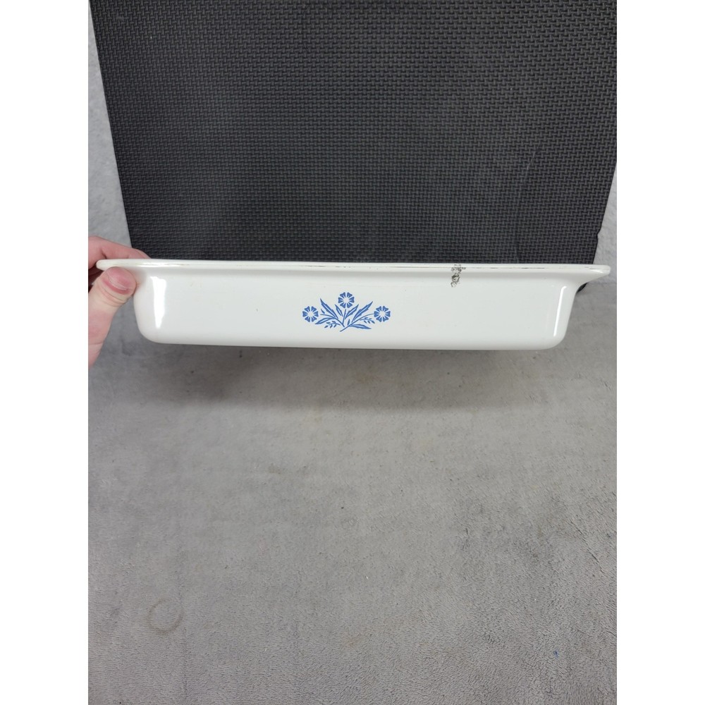 Corning Ware Cornflower Blue 2 Qt Rectangular Roasting Baking Pan P-332 USA