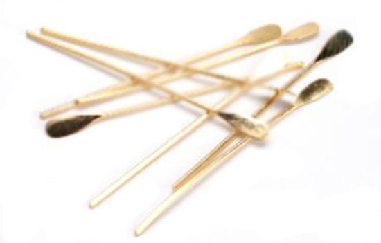 100 Designer Gold Plated Headpins