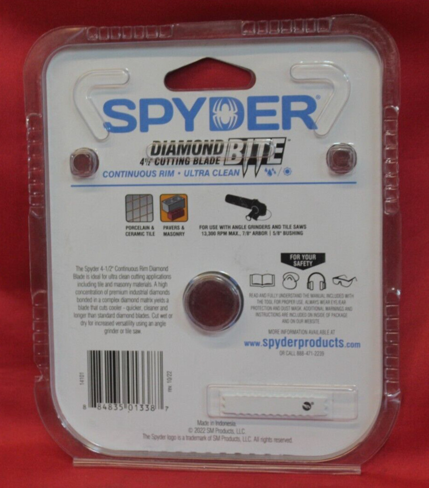 Diamond Cutting Blade SPYDER 4 1/2” 14101