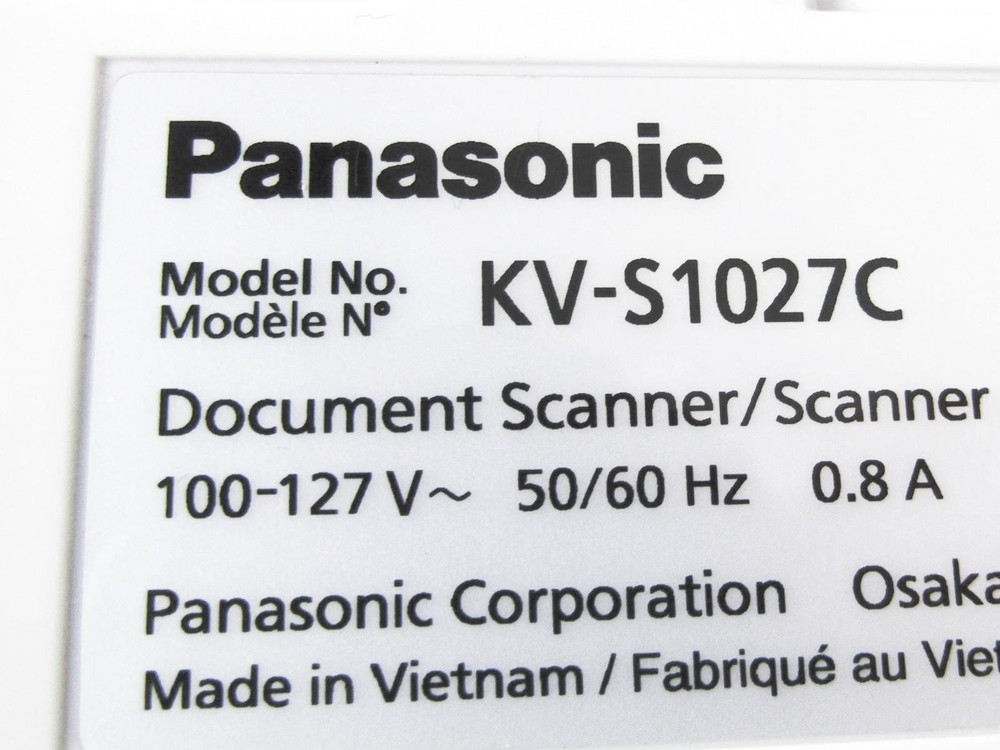 Panasonic KV-S1027C 600dpi Color Document Scanner | Automatic Feed
