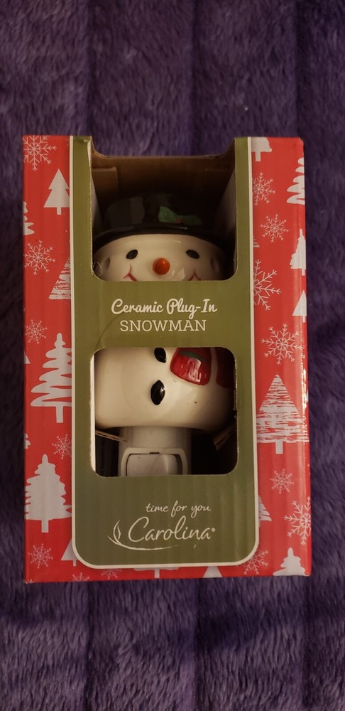 Ceramic Plug In Snowman Carolina