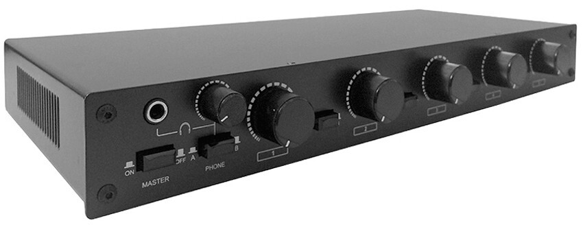 Deluxe  5-Zone Stereo Speaker Distribution Controller With Zone Volume Controls