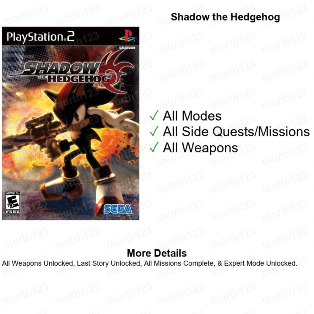 Sonic Heroes Mega Collection PLUS Shadow Riders Unleashed PS2 Memory Card Save