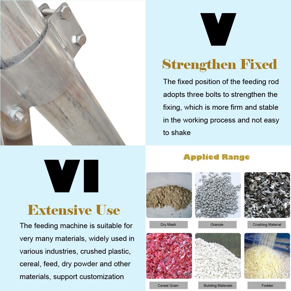 Automatic Spring Feeding Inclined Feeder Screw Type Conveyer Feeding Machine