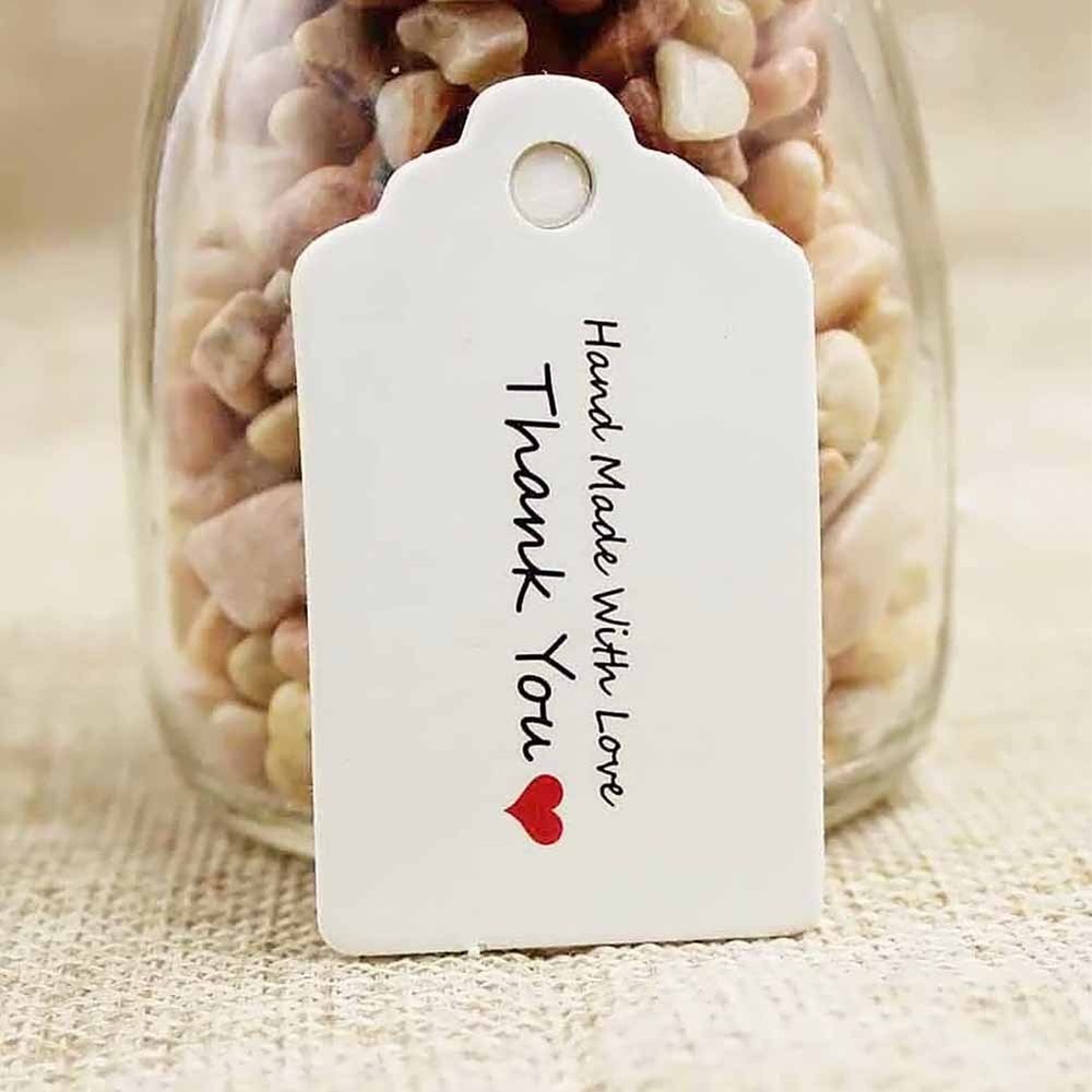 Paper Tags Gift Hang Tags With String 200pcs White