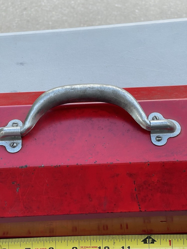 vintage metal tool box w/ socket tray.