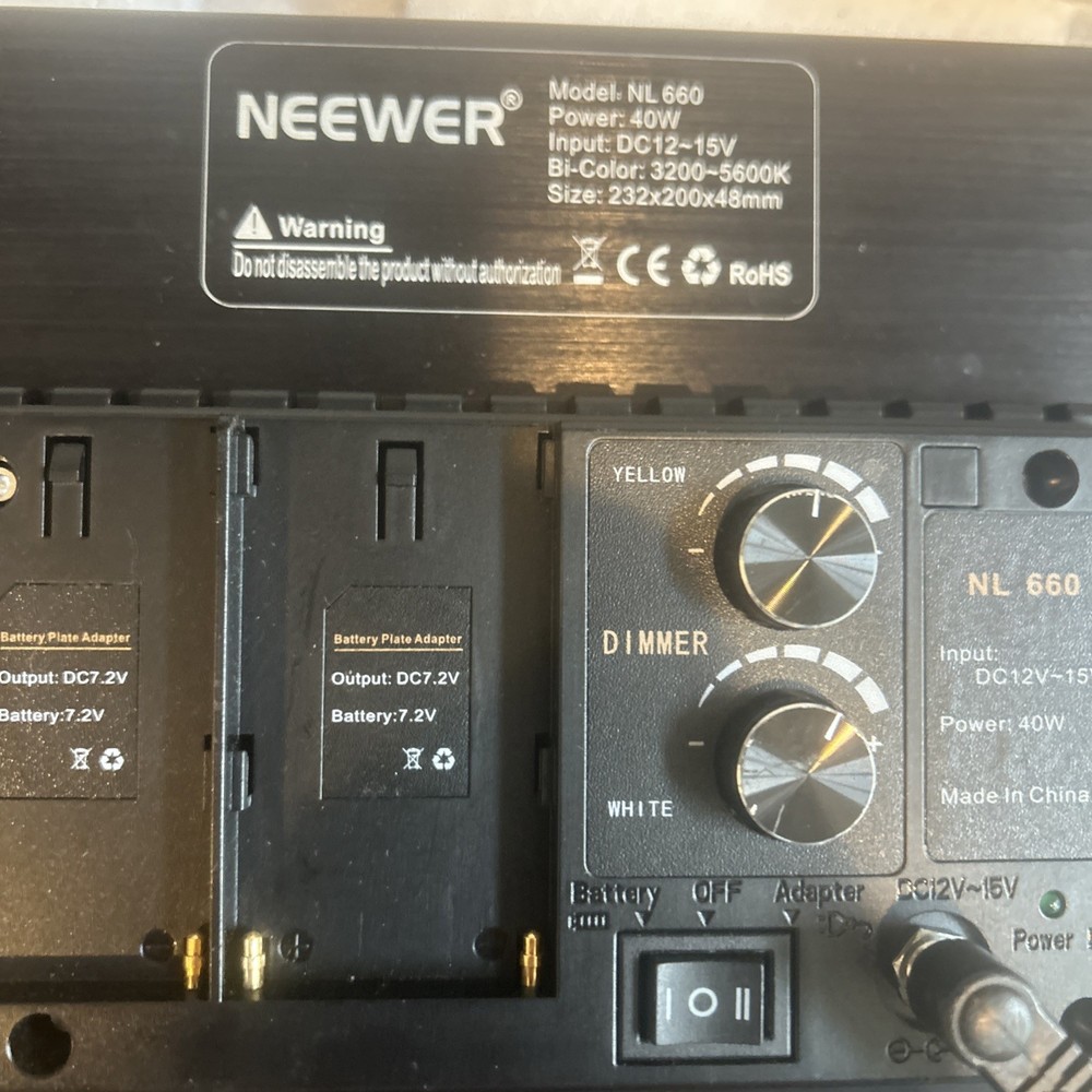 Neewer NL-660 Dimmable Large LED Video Light Panel