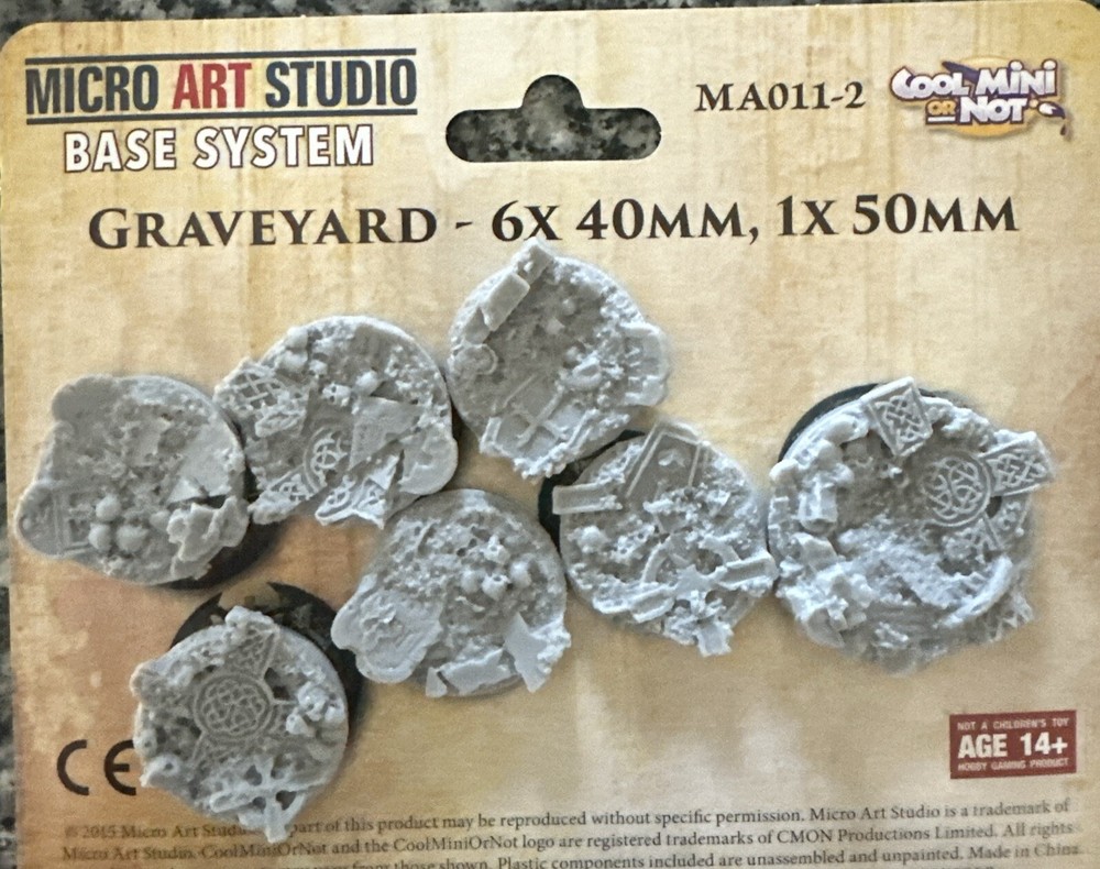 Micro Art Studio Bases: Graveyard 6x40mm 1x50mm