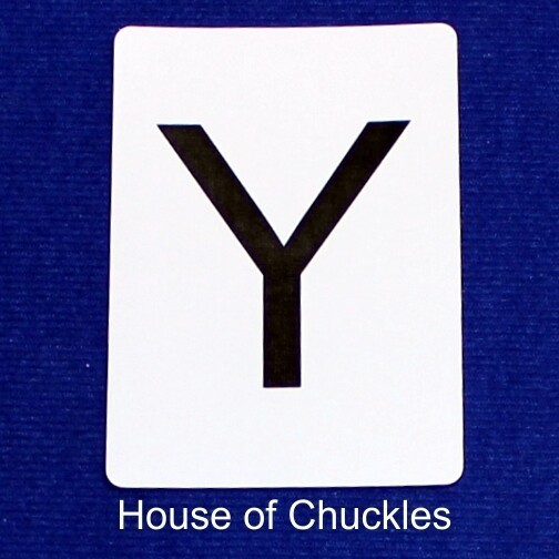 Letter Y, Bicycle Printed Gaff Card, Red