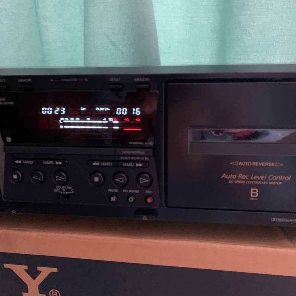 Sony TC-WE475 Twin Reverse Cassette Deck PitchCtrl w/ Remote Box FullyFunction