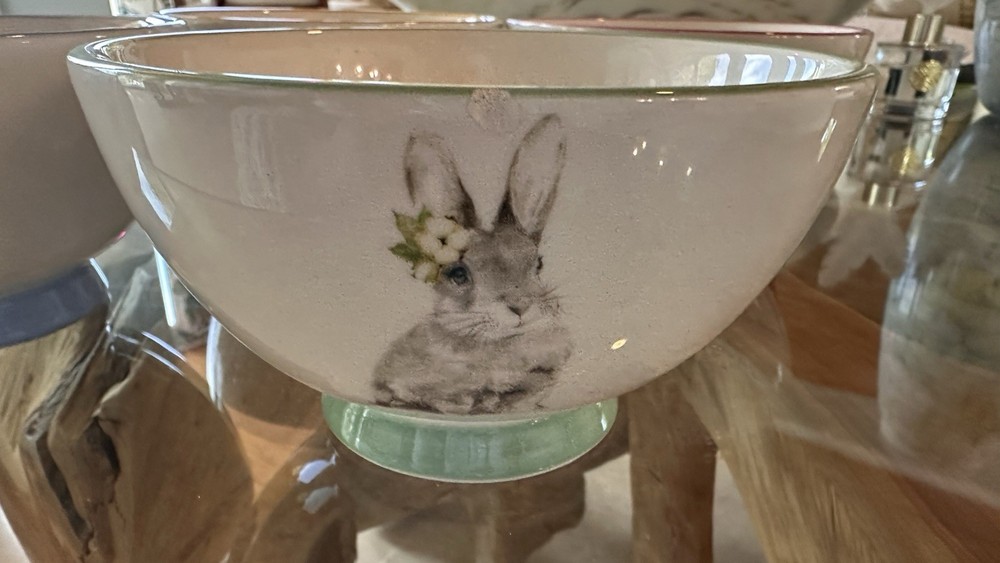 Pier 1 Butterfly 4 cups & 4 Bowls