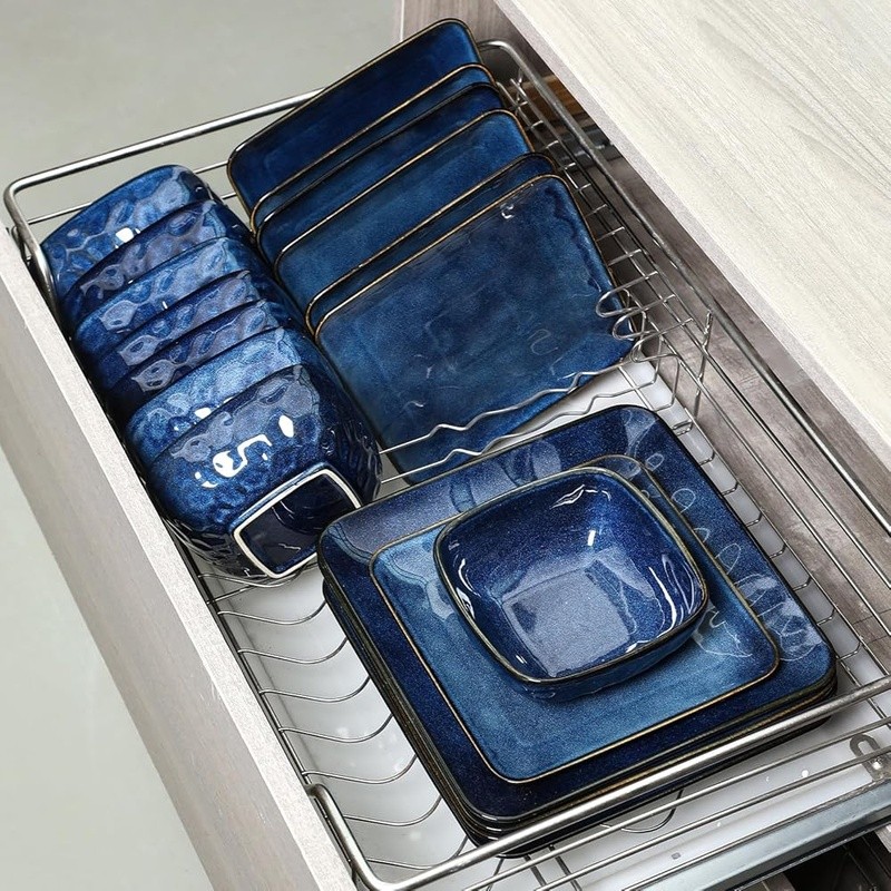 12 Piece Porcelain Dinnerware Set Stackable Dishwasher Safe Elegant Design New