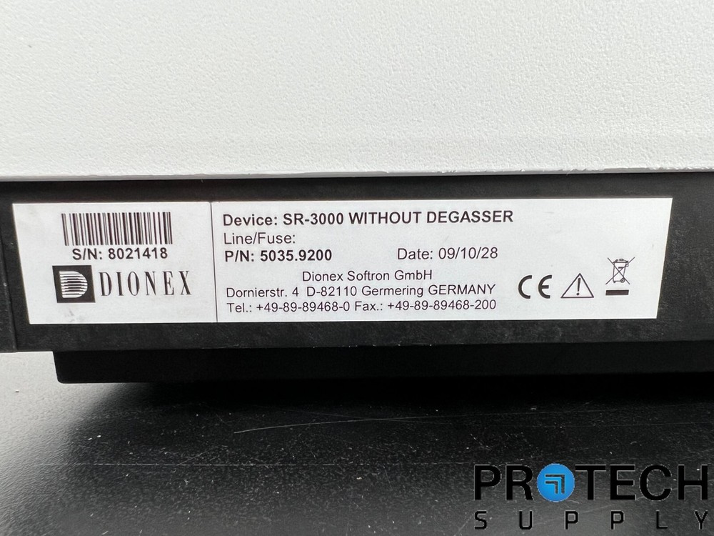 Dionex UltiMate 3000 Solvent Rack without Degasser 5035.9200