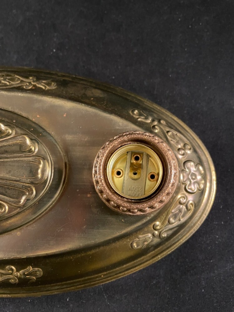 Antique Brass 2 Light Flush Mount Fixture #1