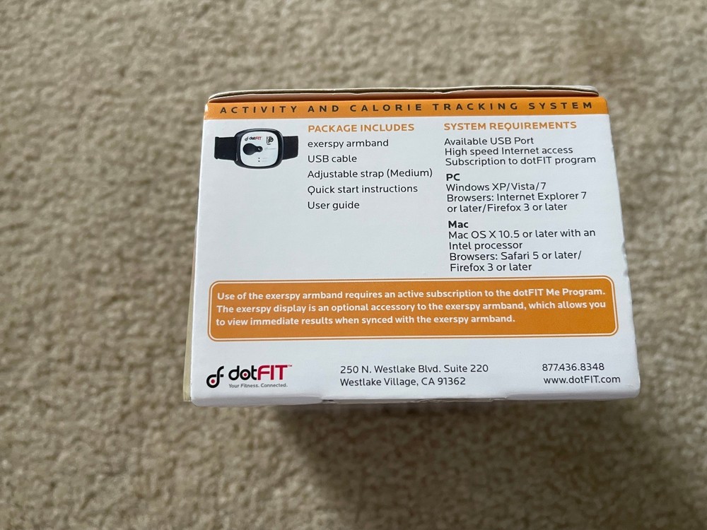 dotFit Exerspy Activity and Calorie Tracking System Armband