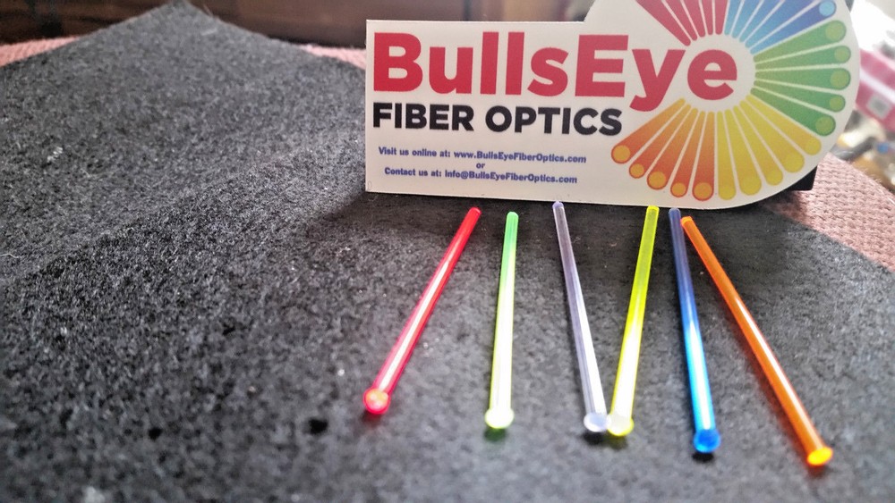 Fluorescent inserts MuzzleLoader Defender Poly 2 x2" BullsEye FIBEROPTIC 2mm