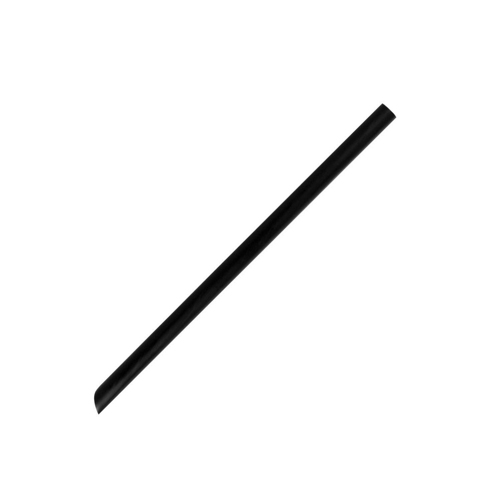 Karat C9030,  9" Boba Straws, Unwrapped, Solid Black 3500/CS