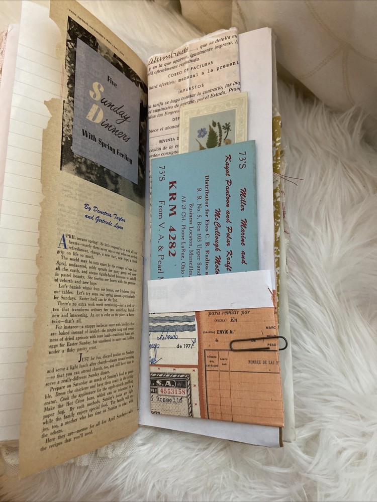 Long Thin Junk Journal Handmade