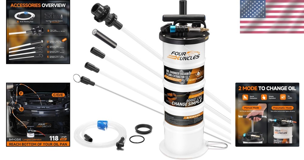Vacuum Oil Extractor Pump - Fast Fluid Removal Tool