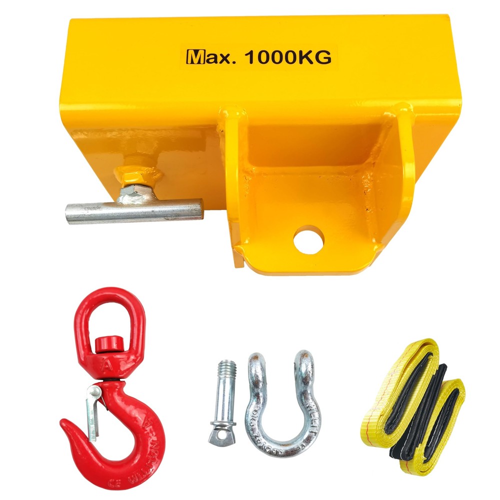 Forklift Lifting Hook Attachment 2200lbs Capacity Single Mobile Forklift Cran...