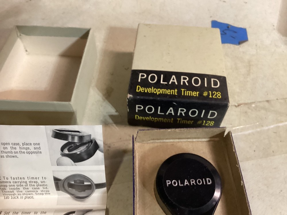 Vintage Polaroid Development timer #128 Original Packaging & light meter 625 gc