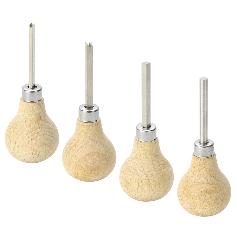 Jewelry Stone Setting Tool with Wooden Handle Portable Multifunctional Practical