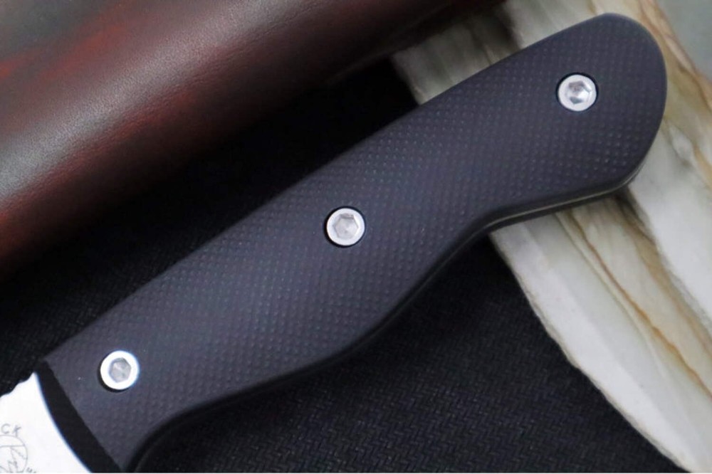 Greylock Forge Knives Fixed Blade - Black Anodized Aluminum Handle / Stonewashed