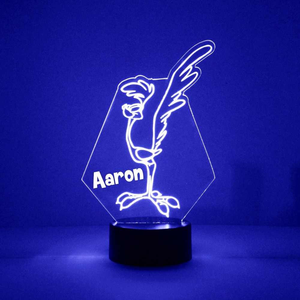 Road Runner, Personalized FREE, LED Night Light Lamp + Remote, Light Up