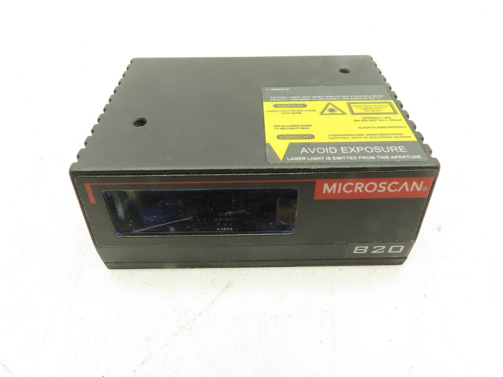 Microscan MS-820 Fixed Barcode Scanner Single Line Medium Density FIS-0820-0009
