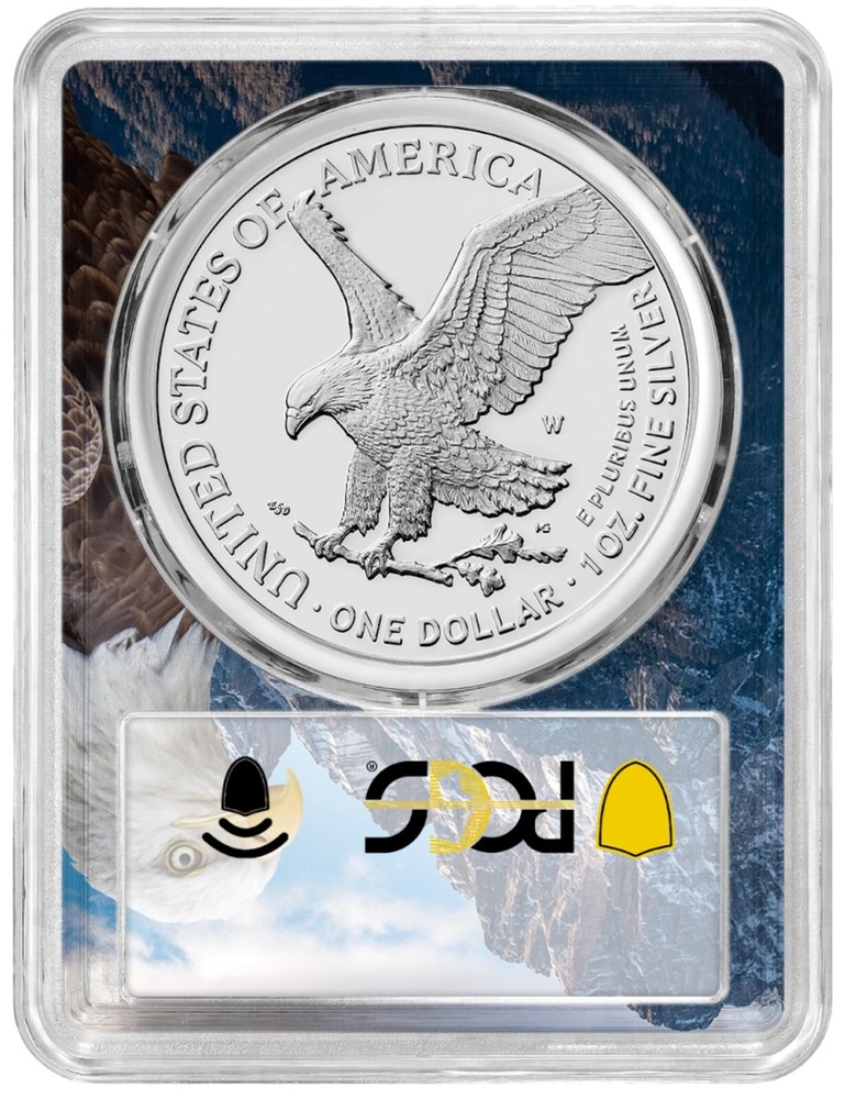 2024 W Silver Eagle Proof PCGS PR70 DCAM Advanced Release - Eagle Frame POP 100