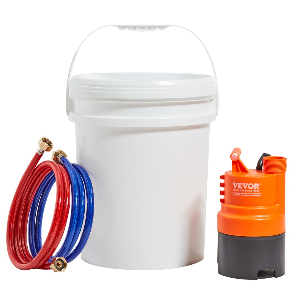 VEVOR Tankless Water Heater Flushing Descaling Kit Descaler w/ Pump 5 gal. 1/3hp