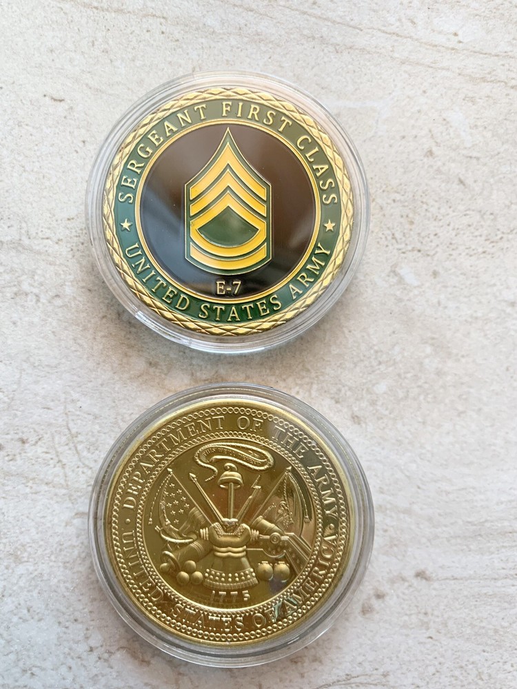 CHALLENGE COIN UNITED STATES ARMY E-7 SFC SERGEANT FIRST CLASS