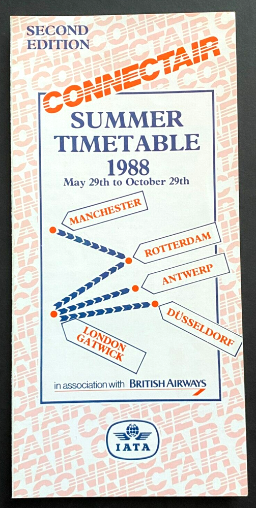 Connectair Timetable Effective May 29, 1988