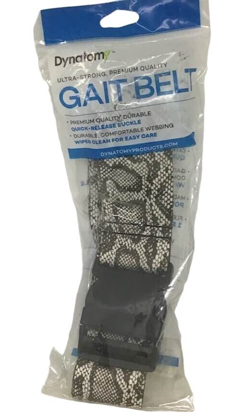 Gait Belt Ambulation Safe Transfer Support Stability Lift Black Dynatom New