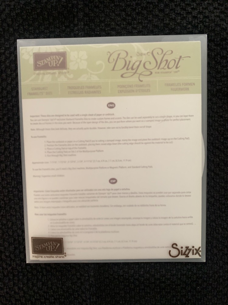 Stampin Up Sizzix Thinlits - Label Card