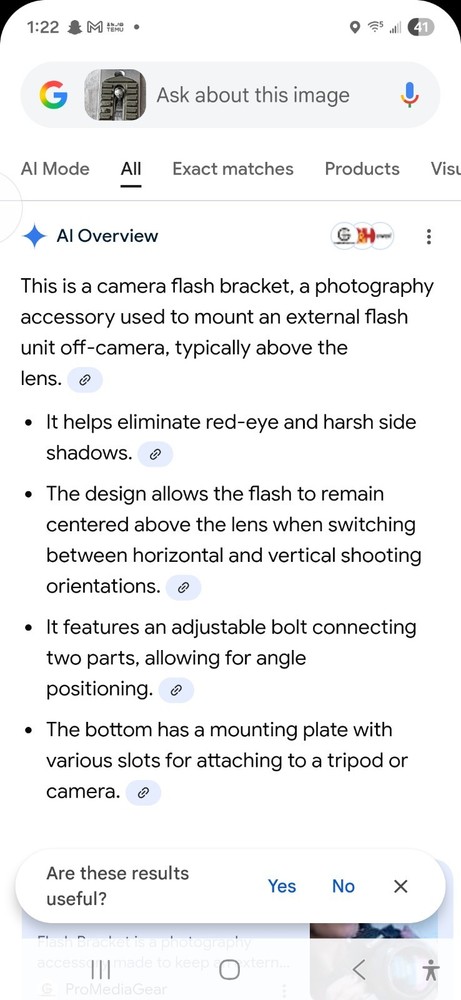 Camera Flash Bracket Goldcrest BR 13