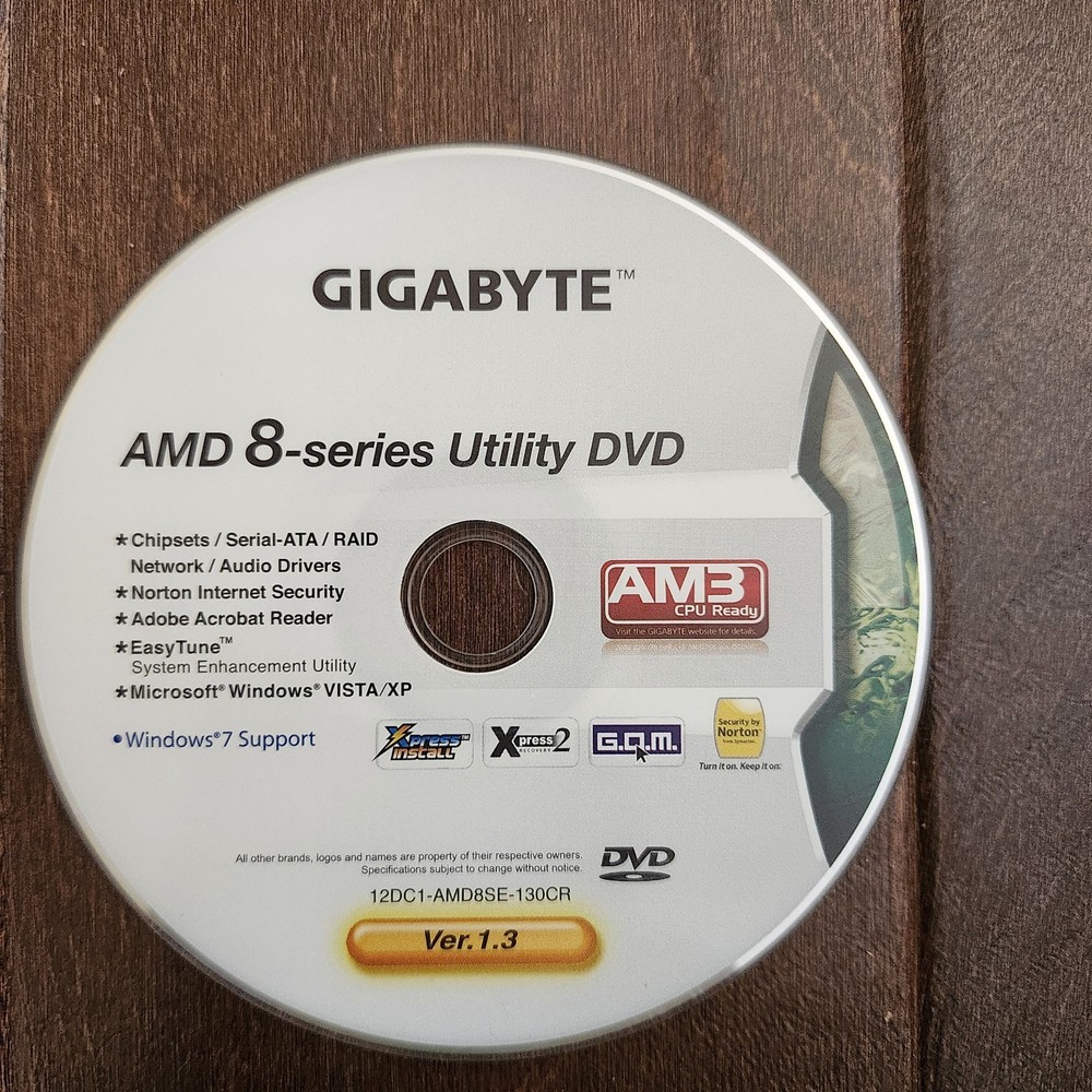 Gigabyte AMD 8 Series Utility DVD