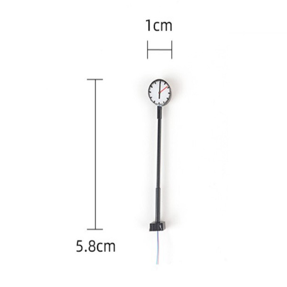 3pcs Platform Clock Lamp Model Railway Light Layout Model Railway HO Scale 1:87
