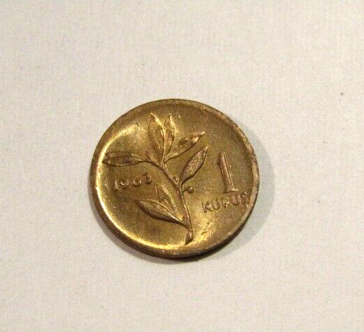 Turkey 1963 1 Kurus unc Bronze Coin