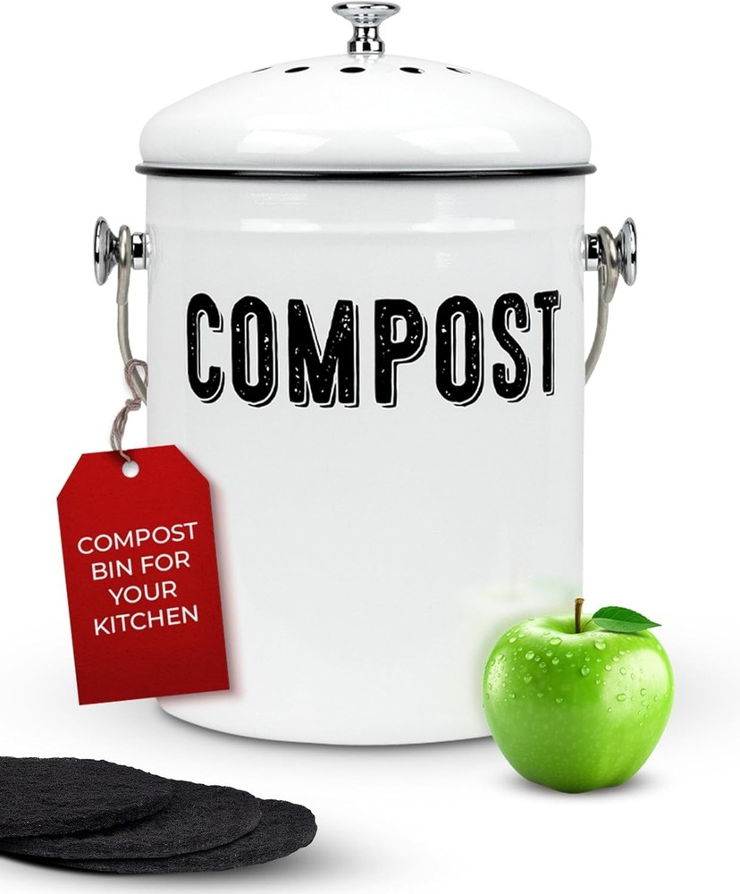 Rust-Proof Countertop Compost Bin - 1.3 Gal