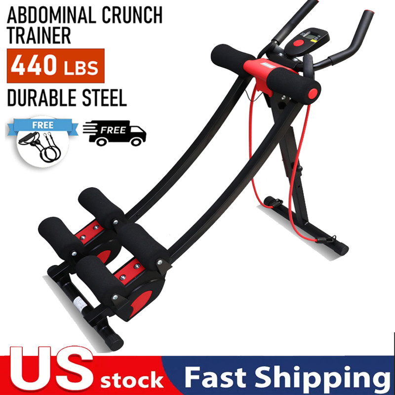 AB Workout Machine Abdominal Trainer Foldable Cruncher Strength Training 440LBS