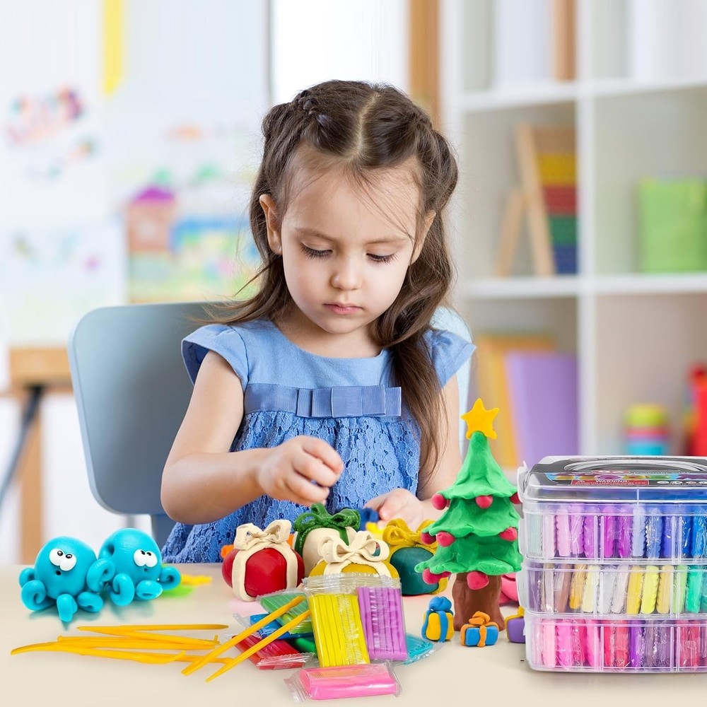 Creative Polymer Clay Starter Kit - 86 Colors, Sculpting Tools & Project Guide