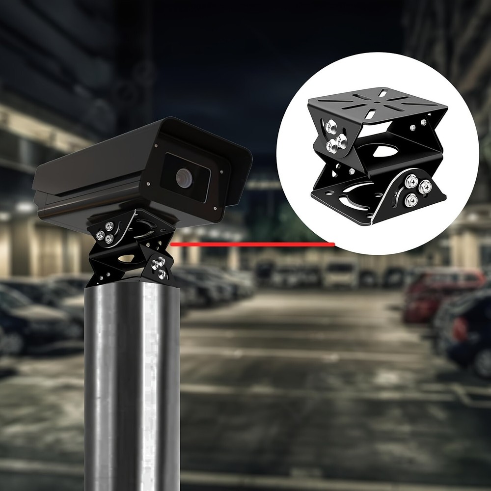 CCTV Security Camera 3-Axis Joint Mount, Metal Universal Joint Brack (Black)