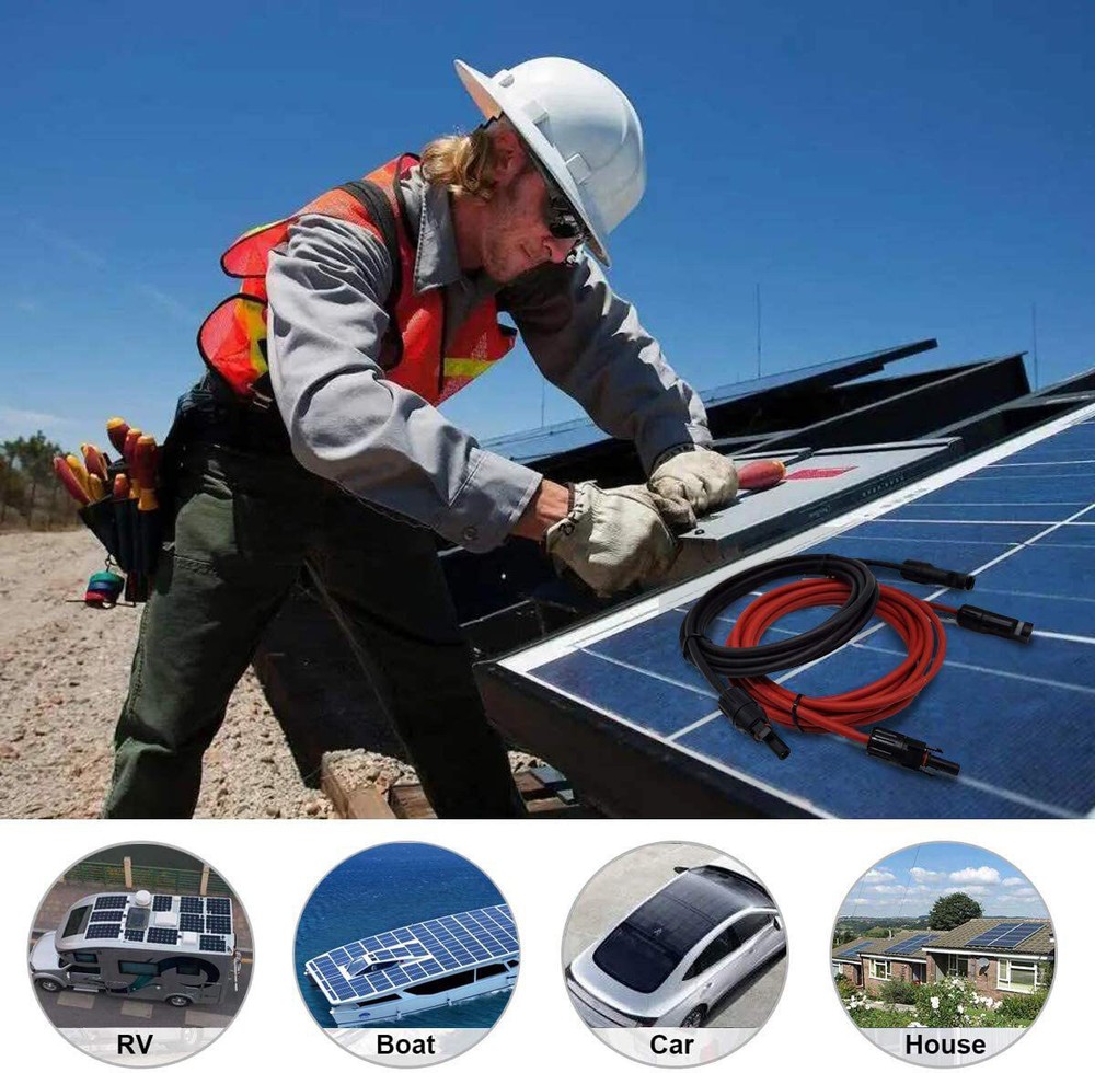 Solar Panel Y Branch Cable Connection Waterproof Adapter Connector Extension