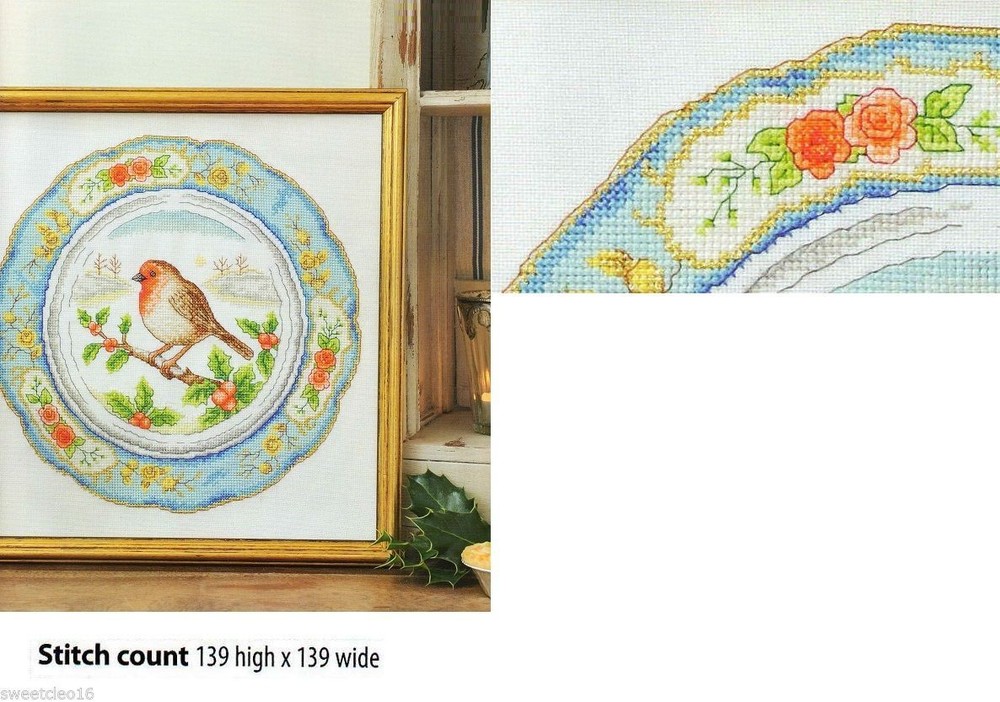 ROBIN REDBREAST  CROSS STITCH PATTERN  ONLY   ALS   RE