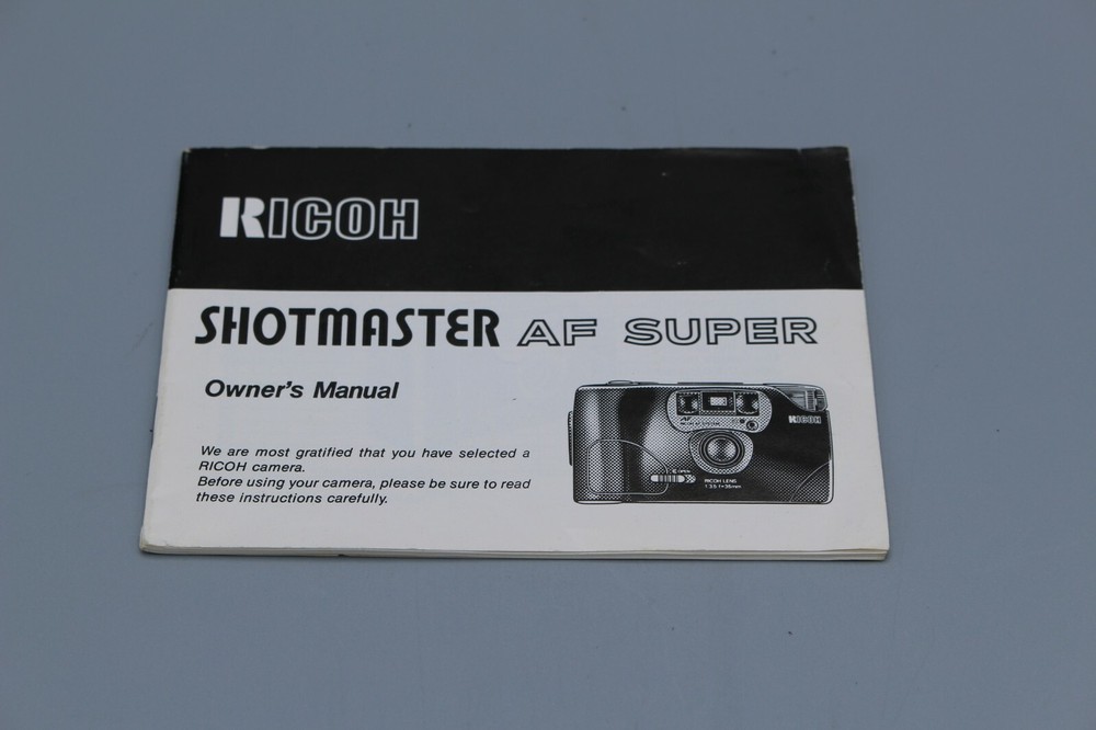 Ricoh Shotmaster AF Super Owner's Manual
