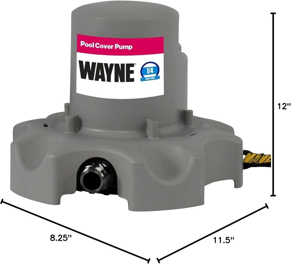Wayne WPCP250 57735-WYN1 1/4 HP Automatic Pool Cover Pump with Magnetic Switch