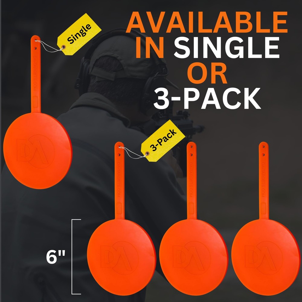 DA Targets Self-Healing for Shooting - Bright Fluorescent 6", Orange