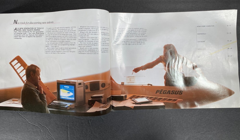 Vintage ATARI Brochure Home Computers ~ The Next Generation ~ Catalog 1983