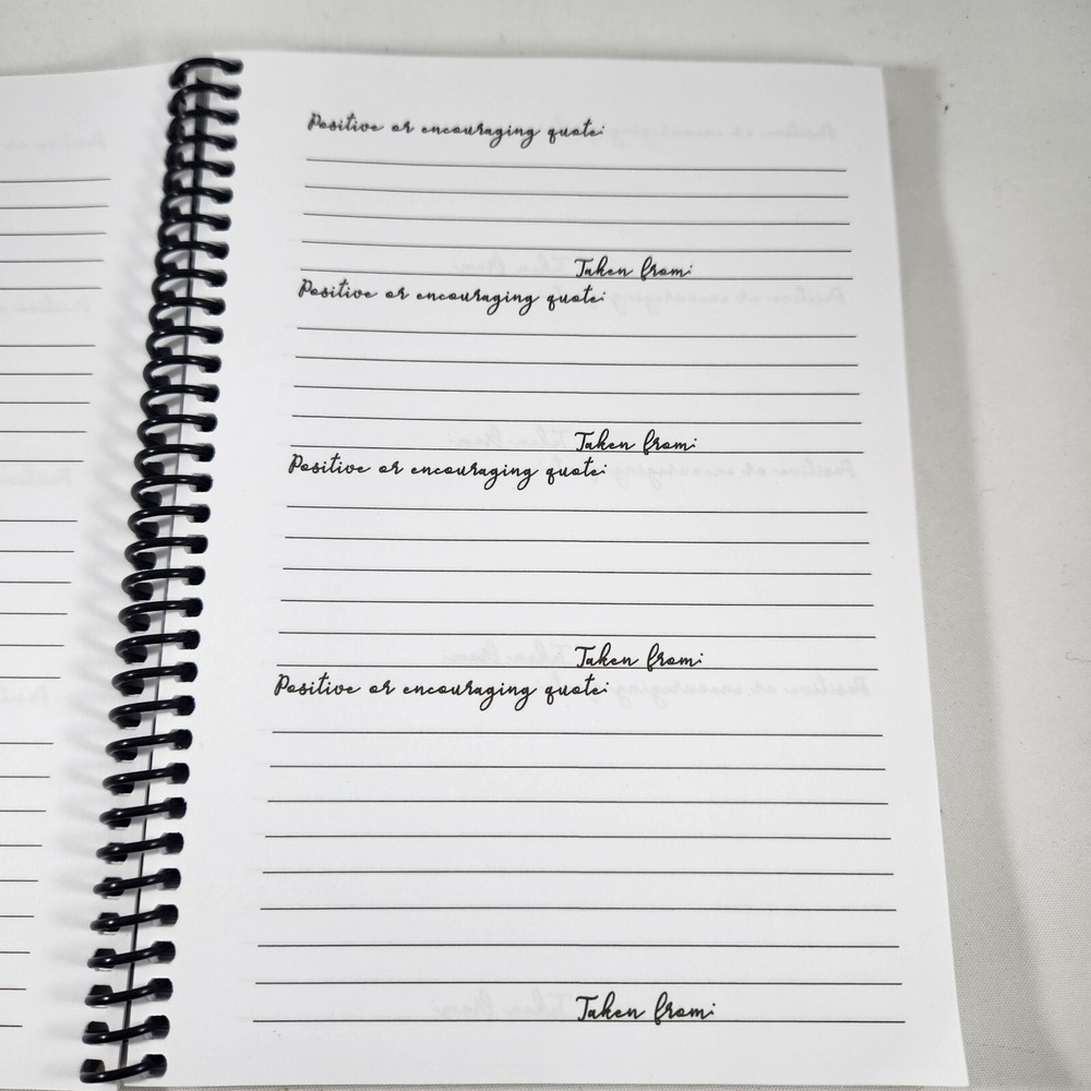 Daily Positivity Journal Gratitude Practice Writing Journal Notebook Blue 8x5"